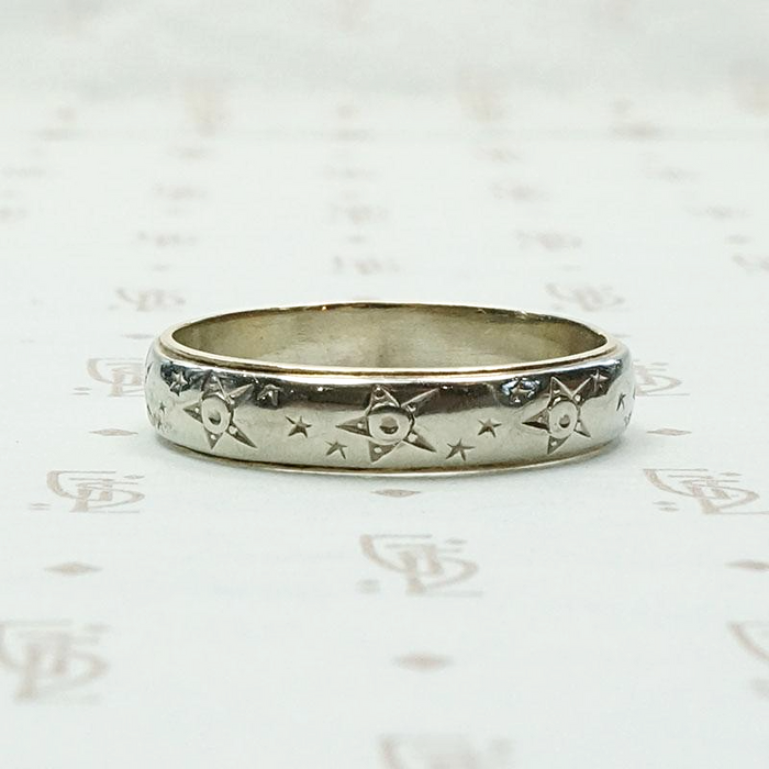 Starry Two Tone Gold 1920s Band