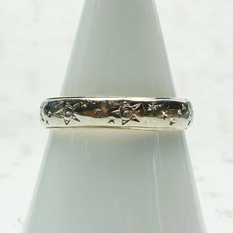 Starry Two Tone Gold 1920s Band