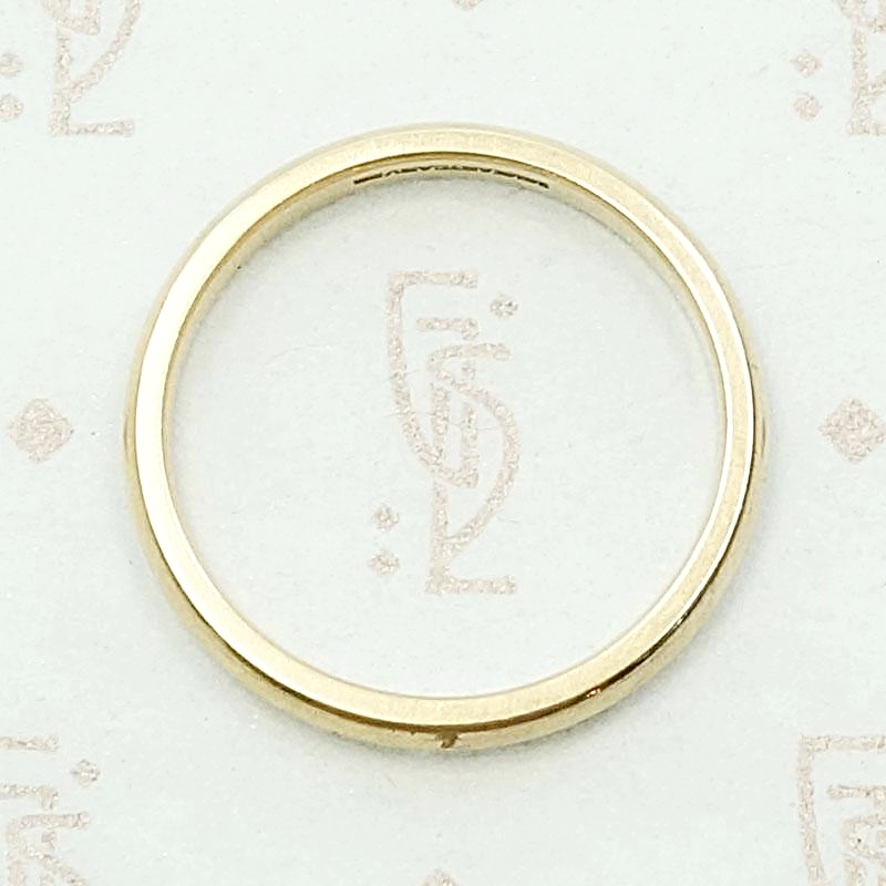Slim Artcarved Vintage  Gold Wedding Band