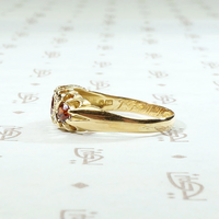 Lush Garnet & Diamond 18ct English Band 