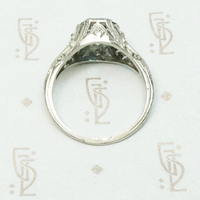 Dreamy Aquamarine Ring in Platinum Filigree