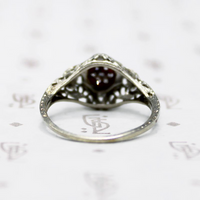 Art Deco Diamond Cluster Engagement Ring