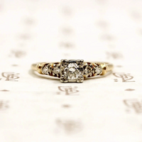 Old European Diamond Engagement Ring