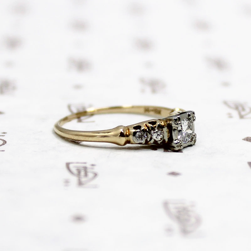Old European Diamond Engagement Ring