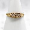 English Diamond Band with Pretty Carving