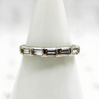 Cool Elegance Baguette Diamond & Platinum Band