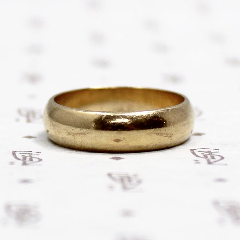 Classic 1950s 6mm Half Round Wedding Band