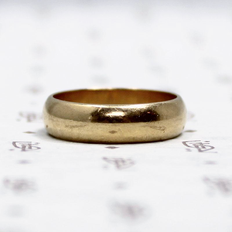 Classic 1950s 6mm Half Round Wedding Band