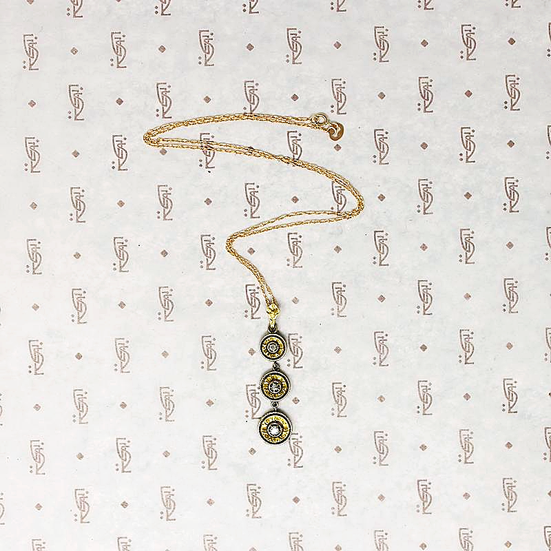 Cascading Pendant of Glittering Gold & Diamonds