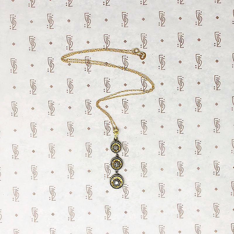 Cascading Pendant of Glittering Gold & Diamonds