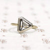 Diamond Triangle Art Deco Conversion Ring