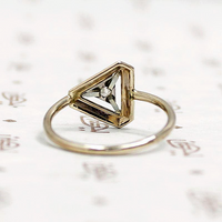 Diamond Triangle Art Deco Conversion Ring