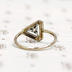 Diamond Triangle Art Deco Conversion Ring