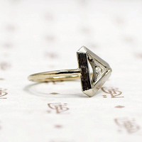 Diamond Triangle Art Deco Conversion Ring