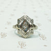 Sweet Art Deco White Gold & Diamond Ring