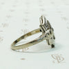 Sweet Art Deco White Gold & Diamond Ring