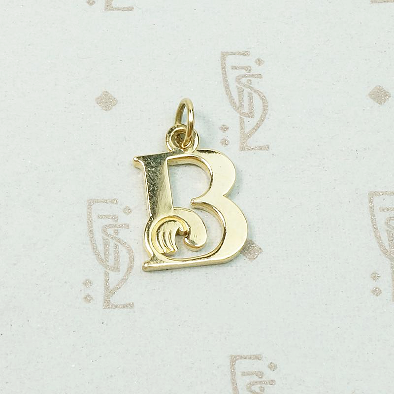 Capitol Letter B Charm with Sassy Flourish