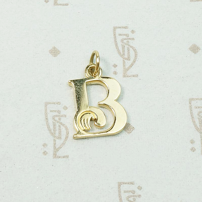Capitol Letter B Charm with Sassy Flourish