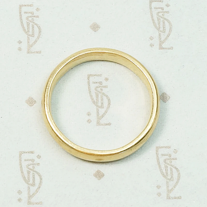 1970s Comfort Fit Gold Wedding Band