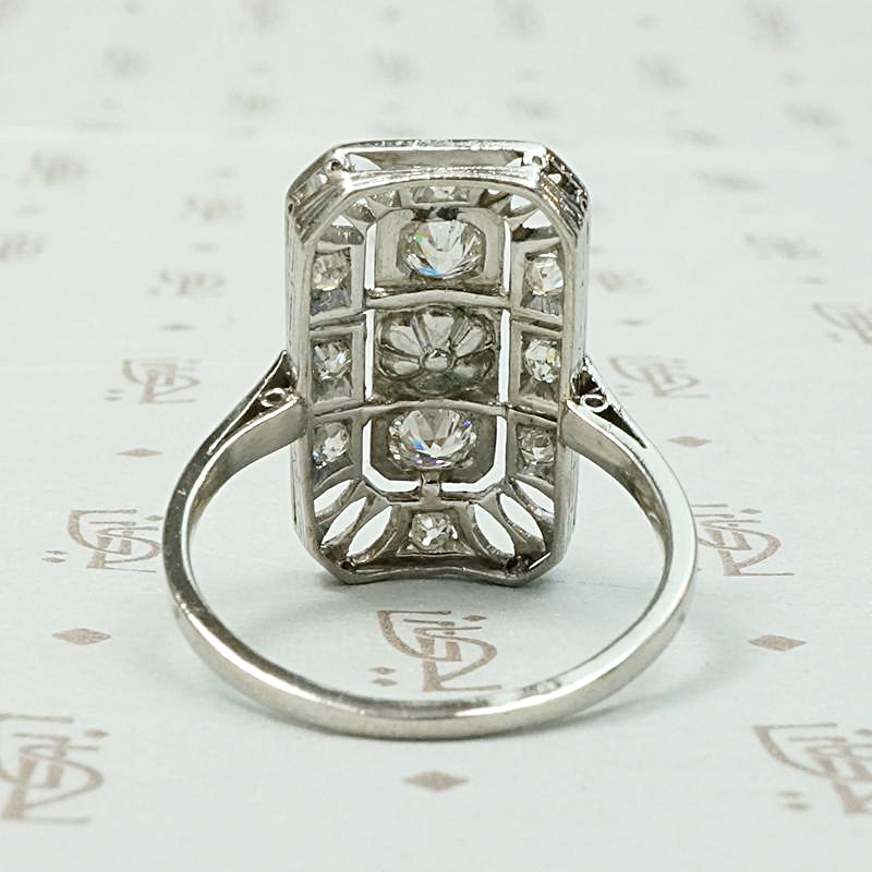 Edwardian Panel Pearl & Diamond Dream Ring