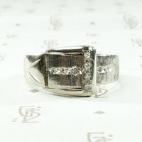 Fabulous Mid Century Diamond-Set Buckle Band