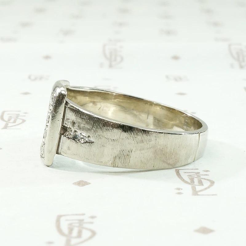 Fabulous Mid Century Diamond-Set Buckle Band