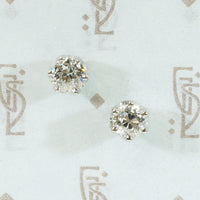 Platinum Old European Cut Diamond Studs