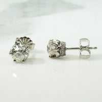 Platinum Old European Cut Diamond Studs