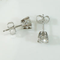 Old Euro Diamond Studs in Platinum