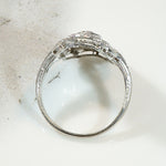 Delicious Edwardian Diamond & Emerald Dinner Ring