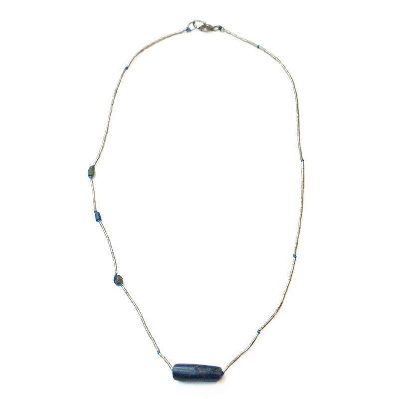 Ancient Lapis and Vintage Silver Necklace by Ancient Influences