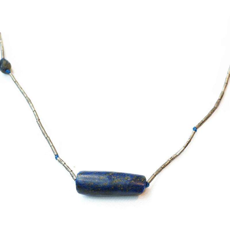 Ancient Lapis and Vintage Silver Necklace by Ancient Influences