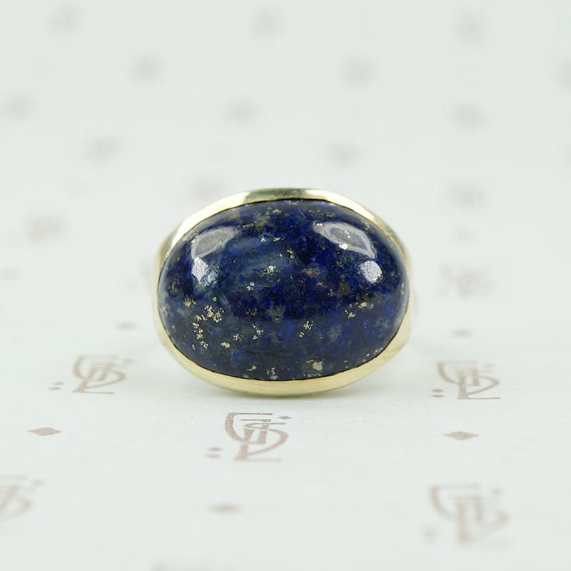 antique lapis gold ring