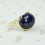 lapis ring in gold