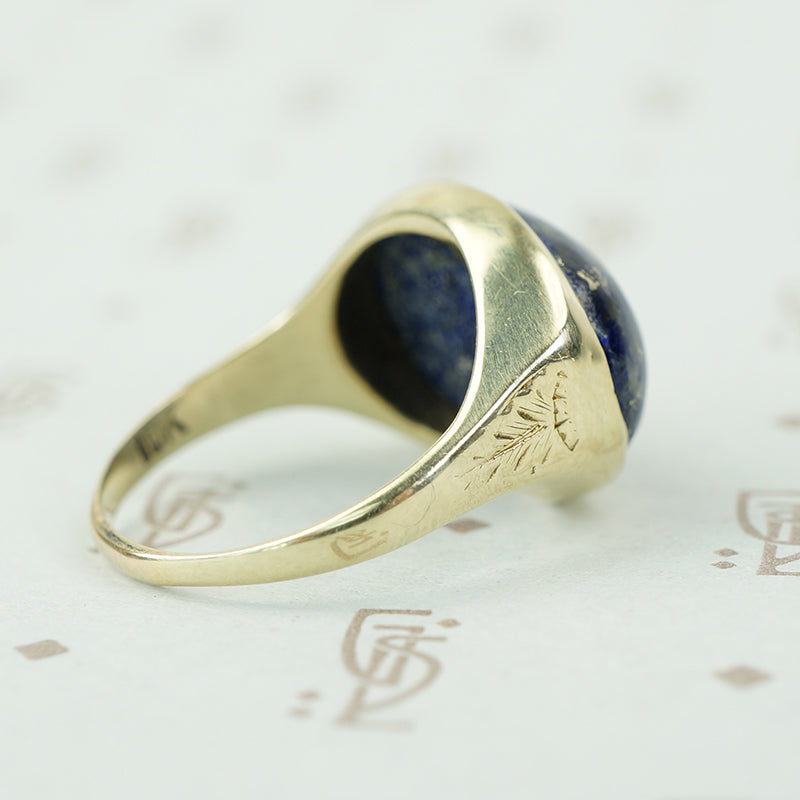 lapis ring back view
