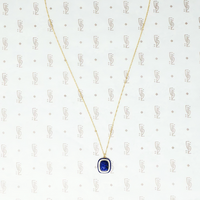 lapis cameo gold enamel necklace