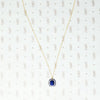 lapis cameo gold enamel necklace