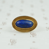 Lapis Cabochon Yellow Gold Ring