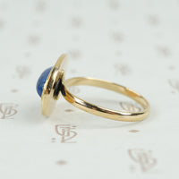 Lapis Cabochon Yellow Gold Ring
