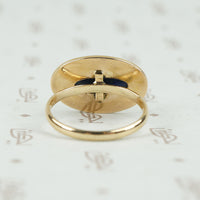Lapis Cabochon Yellow Gold Ring