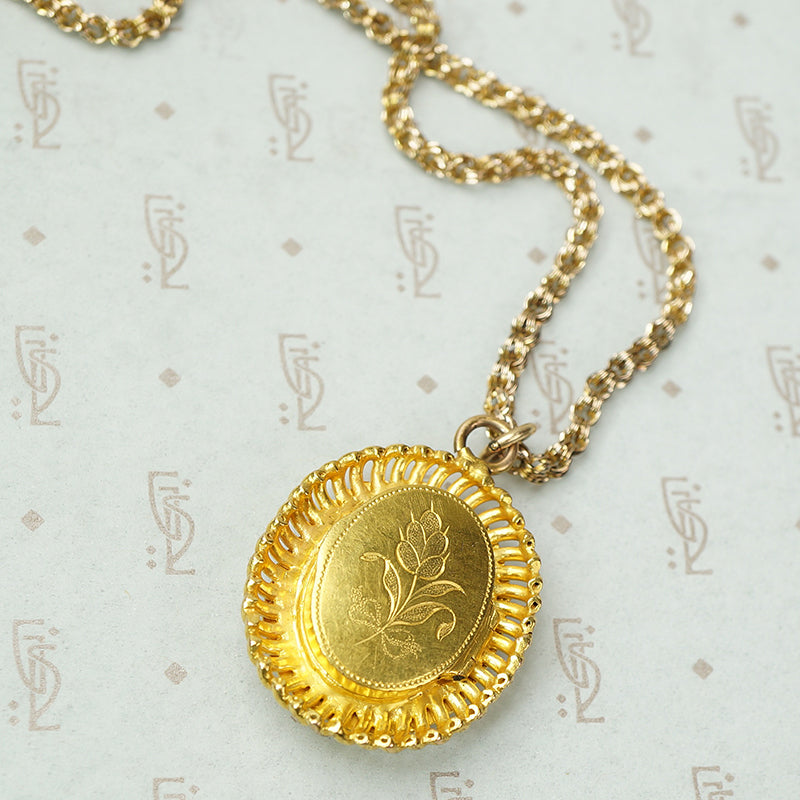 Gorgeous 15ct Gold Locket set with Lapis