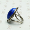 Stunning Blue Lapis and Marcasite Statement Ring
