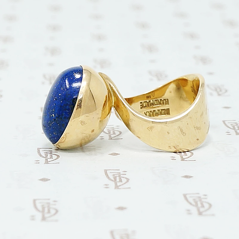 Jens Asby Lapis and gold ring