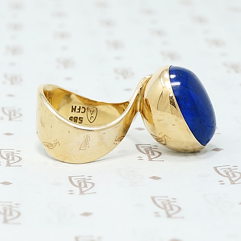 Jens Asby Lapis and gold ring