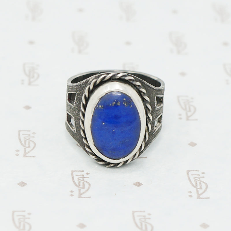 handmade lapis and sterling ring