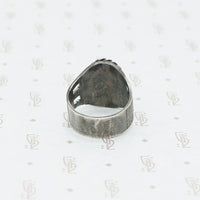 handmade lapis and sterling ring back