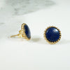Gold and Lapis Vintage Studs