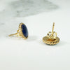 Gold and Lapis Vintage Studs