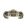 Native American Coin Silver Turquoise Cuff - Gem Set Love