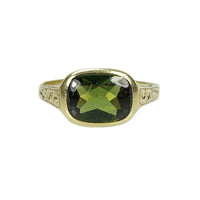 Larter and Sons Green Gold Gem set Ring - Gem Set Love